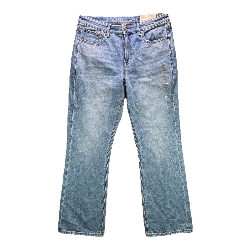 American Eagle Jeans Womens 12 Blue 90s Bootcut Light Wash Stretch Denim